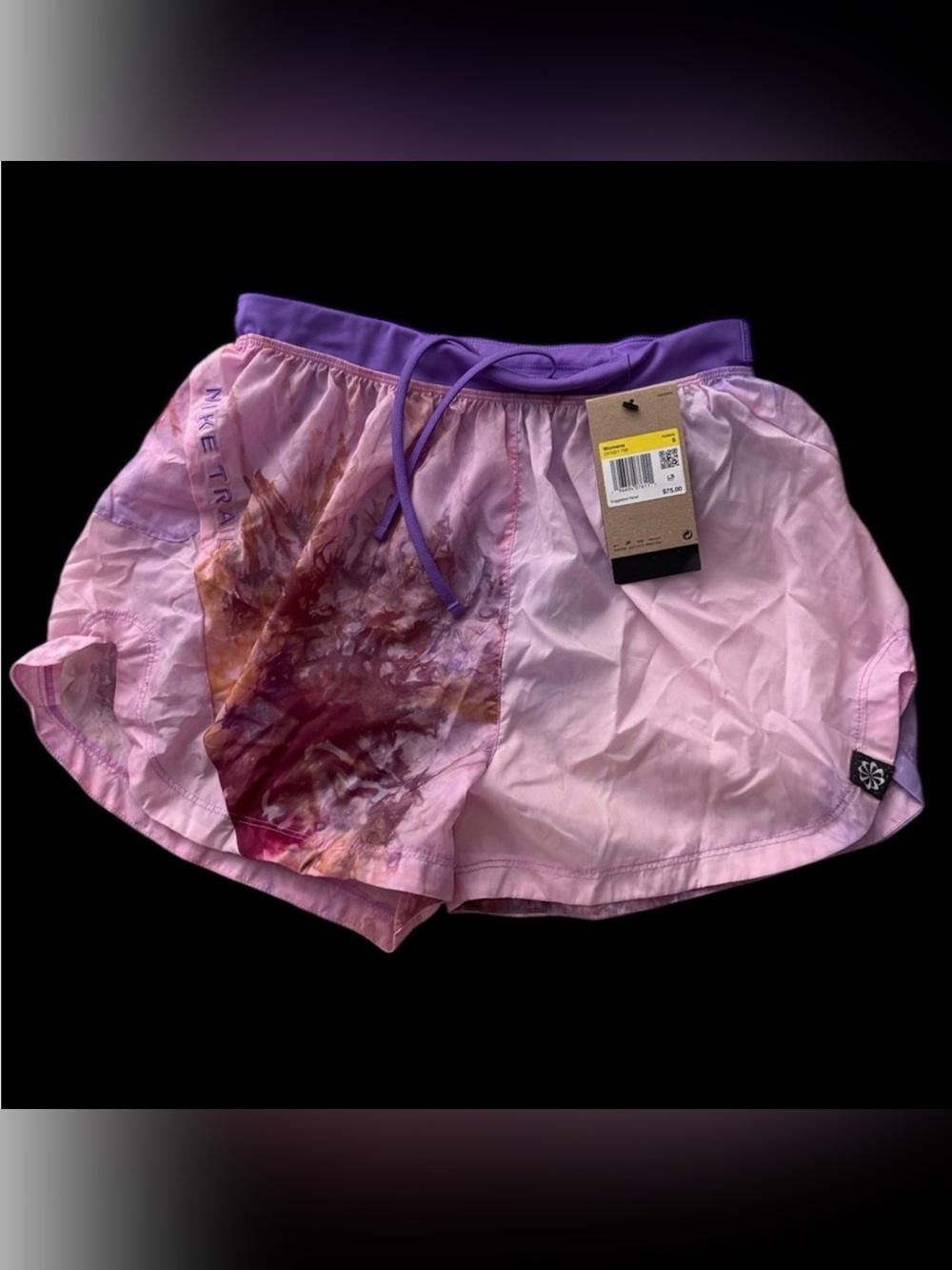 Nike Women's Pink and Purple Athletic Shorts